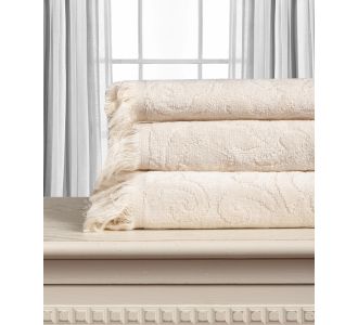 Βαμβακερή ζακάρ πετσέτα ALICIA 520gsm (50cm x 100cm) cream 5206978165719 SilkFashion |  Σετ Πετσέτες στο espiti