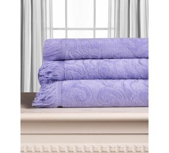 Βαμβακερή ζακάρ πετσέτα ALICIA 520gsm (80cm x 150cm) λιλά 5206978165870 SilkFashion |  Σετ Πετσέτες στο espiti