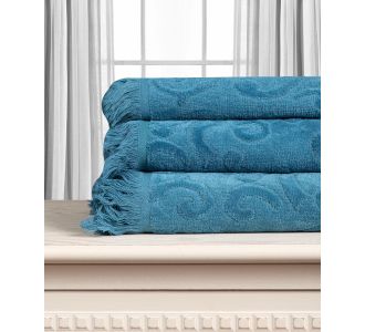 Βαμβακερή ζακάρ πετσέτα ALICIA 520gsm (80cm x 150cm) teal 5206978166082 SilkFashion |  Σετ Πετσέτες στο espiti