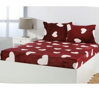 Fleece σεντόνι με λάστιχο και μαξιλαροθήκες (160cm x 200cm + 30cm) design 1 5206978082962 SilkFashion |  Σεντόνια Υπέρδιπλα / King Size στο espiti