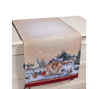 τραβέρσα (47cm x 140cm) ANGELS 5206978169847 SilkFashion |  Χριστουγεννιάτικα Τραπεζομάντηλα  στο espiti