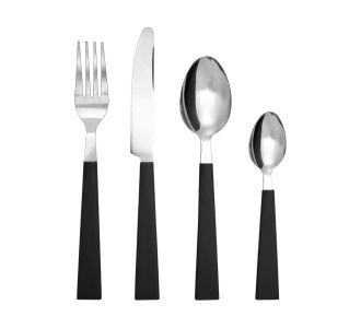 HOMELY ΣΕΤ ΜΑΧΑΙΡΟΠΙΡΟΥΝΑ ΑΝΟΞΕΙΔΩΤΟ ΑΤΣΑΛΙ ΜΕ ΜΑΥΡΗ ΛΑΒΗ 18/0 24 ΤΕΜ. - 01-36591 Estia |  Είδη Σερβιρίσματος στο espiti