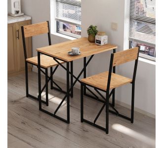 Τραπεζαρία Maysa Megapap Σετ 3 τμχ χρώμα pine oak 72,5x52,5x71,8εκ. |  Σετ τραπεζαρίες στο espiti