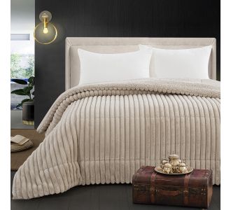 Beauty Home Κουβερτοπάπλωμα υπέρδιπλο Art 12525 220x240 Μπεζ       |  Κουβερτοπαπλώματα  στο espiti