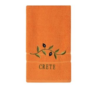 Πετσέτα Προσώπου (50cm x 100cm) Πορτοκαλί με Κλαδί ΚΡΗΤΗ 5206978159602 SilkFashion |  Πετσέτες Κουζίνας στο espiti