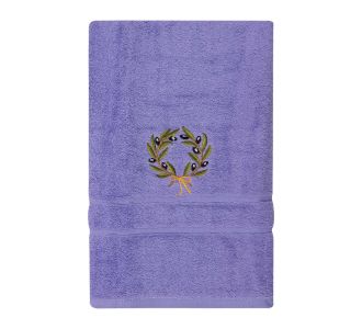 Πετσέτα Προσώπου ( 50cm x 100cm ) Μωβ με στεφάνι 5206978159732 SilkFashion |  Πετσέτες Κουζίνας στο espiti