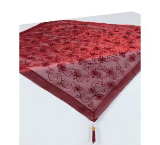 Καρέ (90cm x 90cm) 0001061A Μπορντώ 5206978162503 SilkFashion |  Τραπεζομάντηλα στο espiti