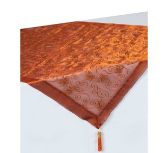 Καρέ (90cm x 90cm) 0001061A Κεραμιδί 5206978162510 SilkFashion |  Τραπεζομάντηλα στο espiti