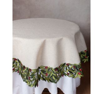 Ροτόντα 2353 (135cm) κόκκινη ελιά 5206978032493 SilkFashion |  Τραπεζομάντηλα στο espiti