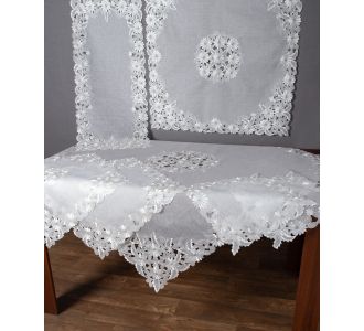 Σετ 7 τεμαχίων (85cm x 85cm, 40cm x 110cm, 130cm x 130cm, 2x40cm x 40cm, 2x60cm x 60cm) NG-31 Ivory 5206978106118 SilkFashion |  Καρέ στο espiti