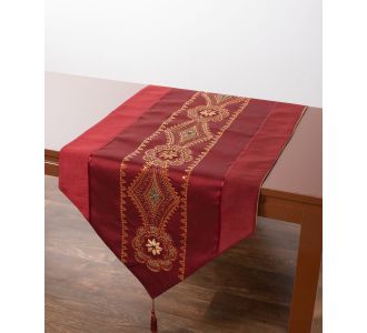 Τραβέρσα (50cm x 145cm) 703 ΧΝ-30 Μπορντώ 5206978106156 SilkFashion |  Τραπεζομάντηλα στο espiti