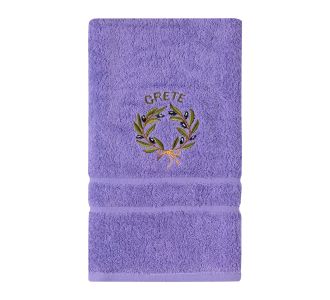 Πετσέτα Προσώπου (50cm x 100cm) Μωβ με Στεφάνι ΚΡΗΤΗ 5206978159534 SilkFashion |  Πετσέτες Κουζίνας στο espiti