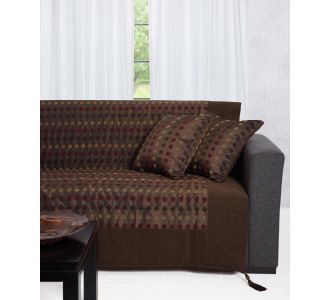 ΡΙΧΤΑΡΙΑ 602 πουά (150cm x 180cm) καφέ 6978000000128 SilkFashion |  Ριχτάρια στο espiti