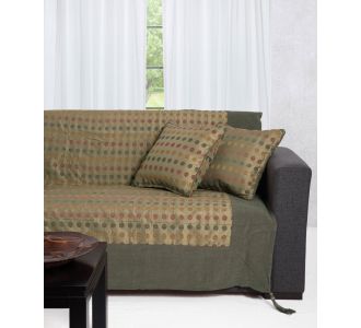 ΡΙΧΤΑΡΙΑ 602 πουά (150cm x 180cm) πράσινο 6978000000132 SilkFashion |  Ριχτάρια στο espiti