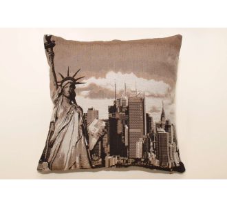 ΜΑΞΙΛΑΡΟΘΗΚΗ (45cm x 45cm) STATUE OF LIBERTY BROWN  6978000000524 SilkFashion |  Μαξιλάρια διακοσμητικά στο espiti