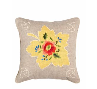 ΜΑΞΙΛΑΡΟΘΗΚΗ (45cm x 45cm) λινό λουλούδι3 6978000000564 SilkFashion |  Μαξιλάρια διακοσμητικά στο espiti