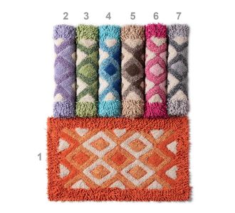 ΠΑΤΑΚΙΑ ρόμβος (50cm x 80cm) φούξια 6978000000725 SilkFashion |  Πατάκια Μπάνιου στο espiti