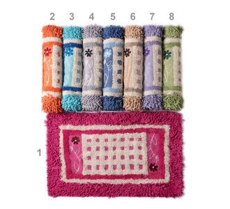 ΠΑΤΑΚΙΑ λουλούδι (50cm x 80cm)  ρόζ 6978000000729 SilkFashion |  Πατάκια Μπάνιου στο espiti