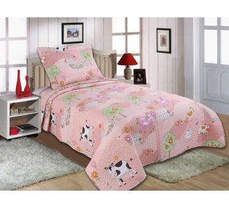 ΚΟΥΒΕΡΛΙ σετ (160cm x 220cm + 1 x 50cm x 70cm) GIRL 001 6978000000815 SilkFashion |  Κουβερλί Υπέρδιπλα στο espiti