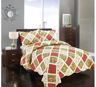 ΚΟΥΒΕΡΛΙ σετ (220cm x 240cm + 2 x 50cm x 70cm)  ΠΑΛ ΚΑΡΡΩ 6978000000820 SilkFashion |  Κουβερλί Υπέρδιπλα στο espiti