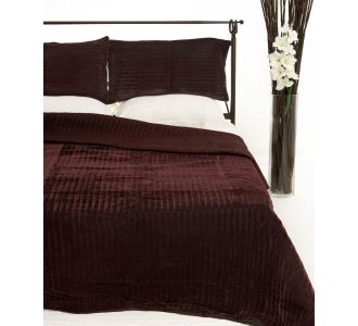 ΚΟΥΒΕΡΛΙ σετ (220cm x 240cm + 2 x 50cm x 70cm) VELVET μελιτζανί 6978000000916 SilkFashion |  Κουβερλί Υπέρδιπλα στο espiti