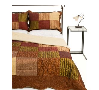 ΚΟΥΒΕΡΛΙ σετ (160cm x 220cm + 1 x 50cm x 70cm) 6155 κεραμιδί 6978000000943 SilkFashion |  Κουβερλί Υπέρδιπλα στο espiti