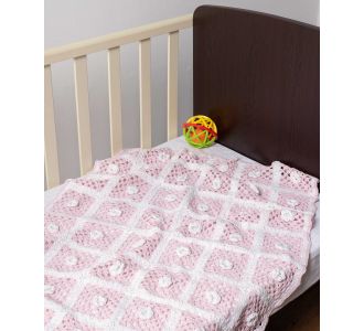 bebe κουβερτάκι (100cm x 150cm) πλεκτό ροζ 6978000000974 SilkFashion |  Βρεφικά Παπλώματα στο espiti