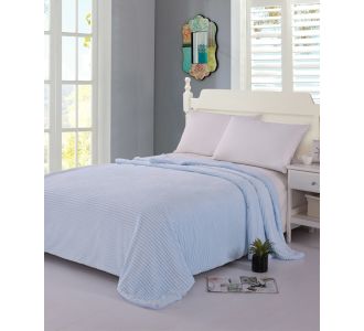 κουβέρτα fleece με sherpa (100cm x 150cm) κοτλέ σιέλ 6978000001025 SilkFashion |  Κουβέρτες fleece Υπέρδιπλες στο espiti