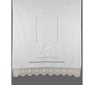 κουρτίνα 4878A (160cm x 160cm) λευκό με τούνελ 6978000001086 SilkFashion |  Ετοιμες κουρτίνες με σχέδιο στο espiti