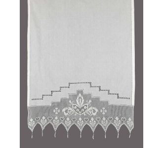 κουρτίνα 075 (160cm x 160cm) λευκό με τούνελ 6978000001122 SilkFashion |  Ετοιμες κουρτίνες με σχέδιο στο espiti