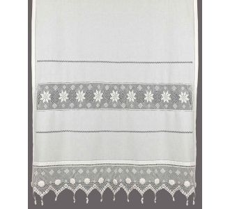 κουρτίνα 018 (160cm x 160cm) λευκό με τούνελ 6978000001137 SilkFashion |  Ετοιμες κουρτίνες με σχέδιο στο espiti