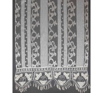 κουρτίνα 014 (160cm x 160cm) λευκό με τιράντα 6978000001153 SilkFashion |  Ετοιμες κουρτίνες με σχέδιο στο espiti