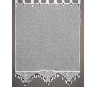 κουρτίνα 2003/1 (130cm x 240cm) λευκή με τιράντα 6978000001237 Array |  Ετοιμες κουρτίνες με σχέδιο στο espiti