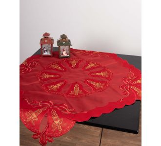 χριστουγεννιάτικο καρέ (90cm x 90cm) 716 6978000001318 SilkFashion |  Χριστουγεννιάτικα Τραπεζομάντηλα  στο espiti