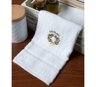 Πετσέτα Προσώπου ( 50cm x 100cm ) Λευκό με Στεφάνι ΚΩΣ 5206978161100 SilkFashion |  Πετσέτες Κουζίνας στο espiti