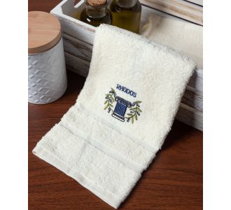 Πετσέτα Προσώπου ( 50cm x 100cm ) Ivory με Μπλε Κίωνα ΡΟΔΟΣ 5206978161421 SilkFashion |  Πετσέτες Κουζίνας στο espiti