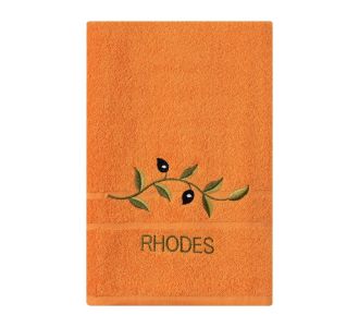 Πετσέτα Σώματος ( 70cm x 140cm ) Πορτοκαλί με Κλαδί ΡΟΔΟΣ 5206978161278 SilkFashion |  Πετσέτες Κουζίνας στο espiti