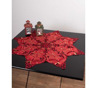 χριστουγεννιάτικο διακοσμητικό τραπεζοκαρέ (140cm x 140cm) 262 star 6978000001415 SilkFashion |  Χριστουγεννιάτικα Τραπεζομάντηλα  στο espiti