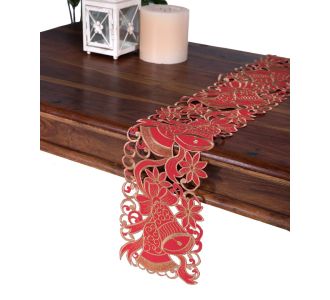 χριστουγεννιάτικη τραβέρσα  (20cm x 150cm) rxh500056 κόκκινο 6978000001416 SilkFashion |  Χριστουγεννιάτικα Τραπεζομάντηλα  στο espiti