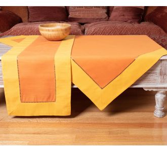 ροτόντα (180cm rd)  bg17 ώχρα/κροκί 6978000001588 SilkFashion |  Τραπεζομάντηλα στο espiti