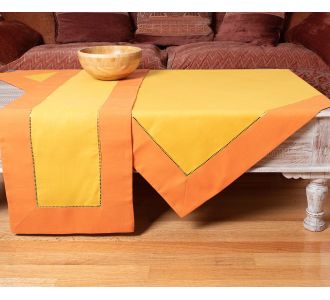 τραπεζοκαρέ (140cm x 140cm)  bg17 κροκί/ώχρα 6978000001591 SilkFashion |  Τραπεζομάντηλα στο espiti