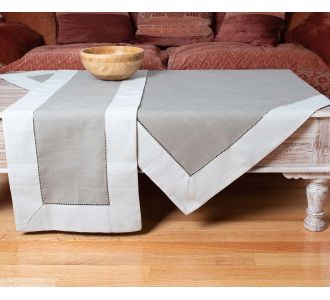 τραπεζομάντηλα (160cm x 220cm)  bg17 γκρι ανοιχτό/γκρι σκούρο 6978000001607 SilkFashion |  Τραπεζομάντηλα στο espiti