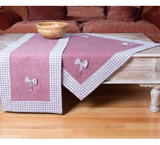 τραπεζομάντηλα (140cm x 180cm) bow μωβ 6978000001634 SilkFashion |  Τραπεζομάντηλα στο espiti