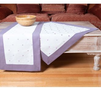 καρέ (90cm x 90cm) spot μωβ 6978000001636 SilkFashion |  Τραπεζομάντηλα στο espiti