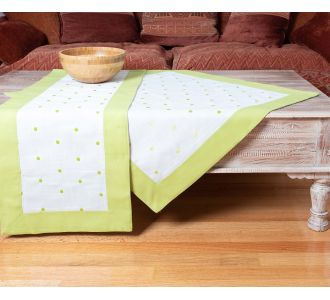 καρέ (90cm x 90cm) spot λαχανί 6978000001639 SilkFashion |  Τραπεζομάντηλα στο espiti