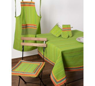 τραπεζοκαρέ (140cm x 140cm) moda ριγέ πράσινο 6978000001767 SilkFashion |  Τραπεζομάντηλα στο espiti