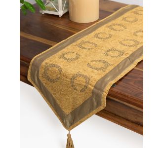 τραβέρσα  (33cm X 170cm)  6416 χρυσή 6978000002131 SilkFashion |  Τραπεζομάντηλα στο espiti