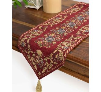 τραβέρσα  (33cm X 125cm)  tr46 μπορντώ 6978000002135 SilkFashion |  Τραπεζομάντηλα στο espiti