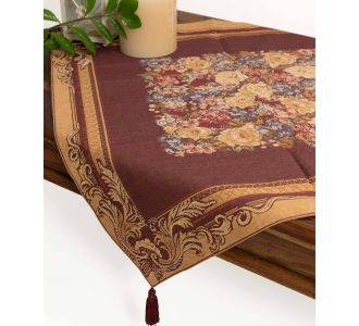 τραπεζοκαρέ  (140cm X 140cm)  2061 μπορντώ 6978000002200 SilkFashion |  Τραπεζομάντηλα στο espiti