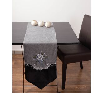 τραβέρσα  (45cm X 170cm)  970 μαύρο 6978000002205 SilkFashion |  Τραπεζομάντηλα στο espiti